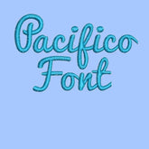 Pacifico Embroidery alphabet Font Set